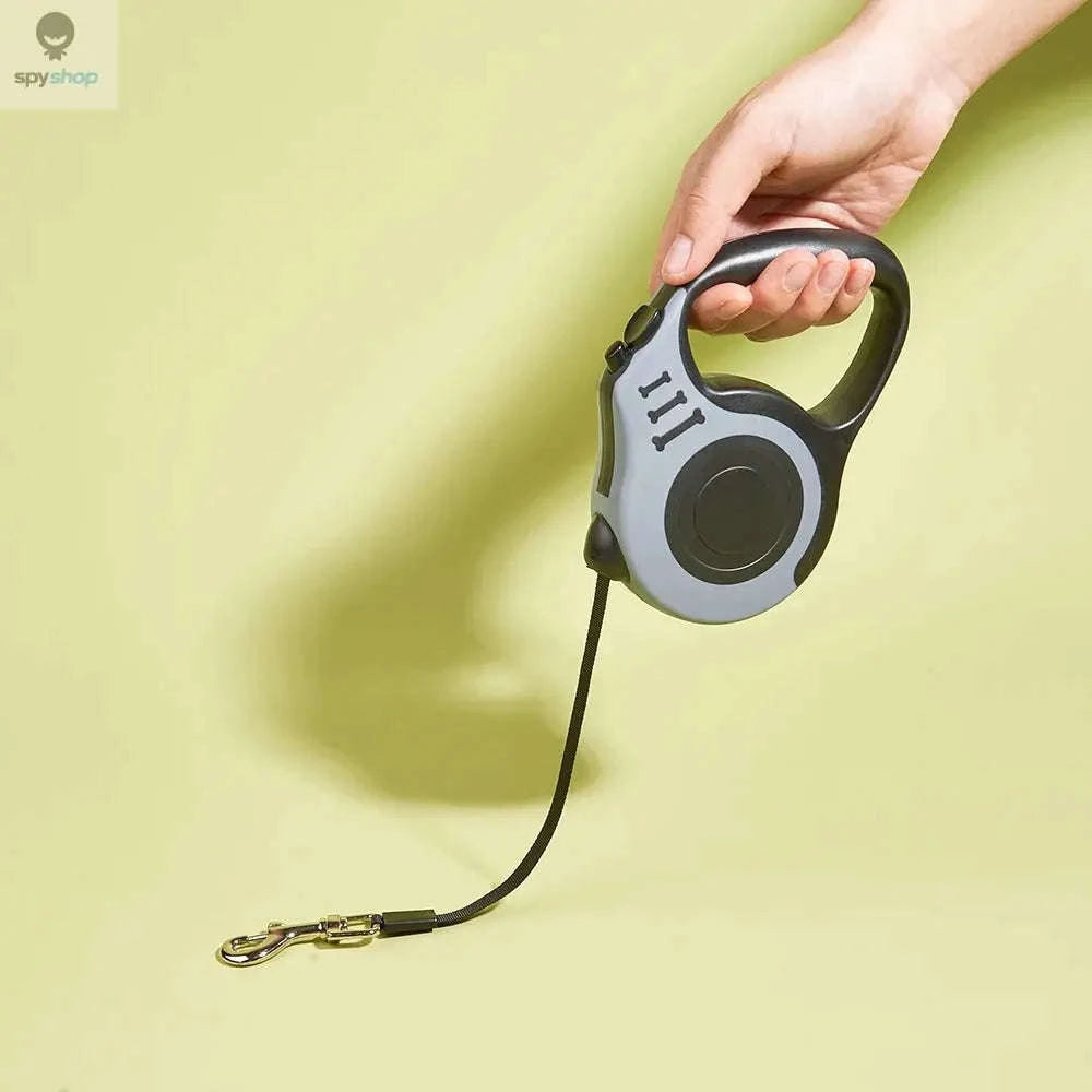 Automatic Retractable Pet Leash – Smooth Control and Comfortable Walks-Red and Gray / 5M