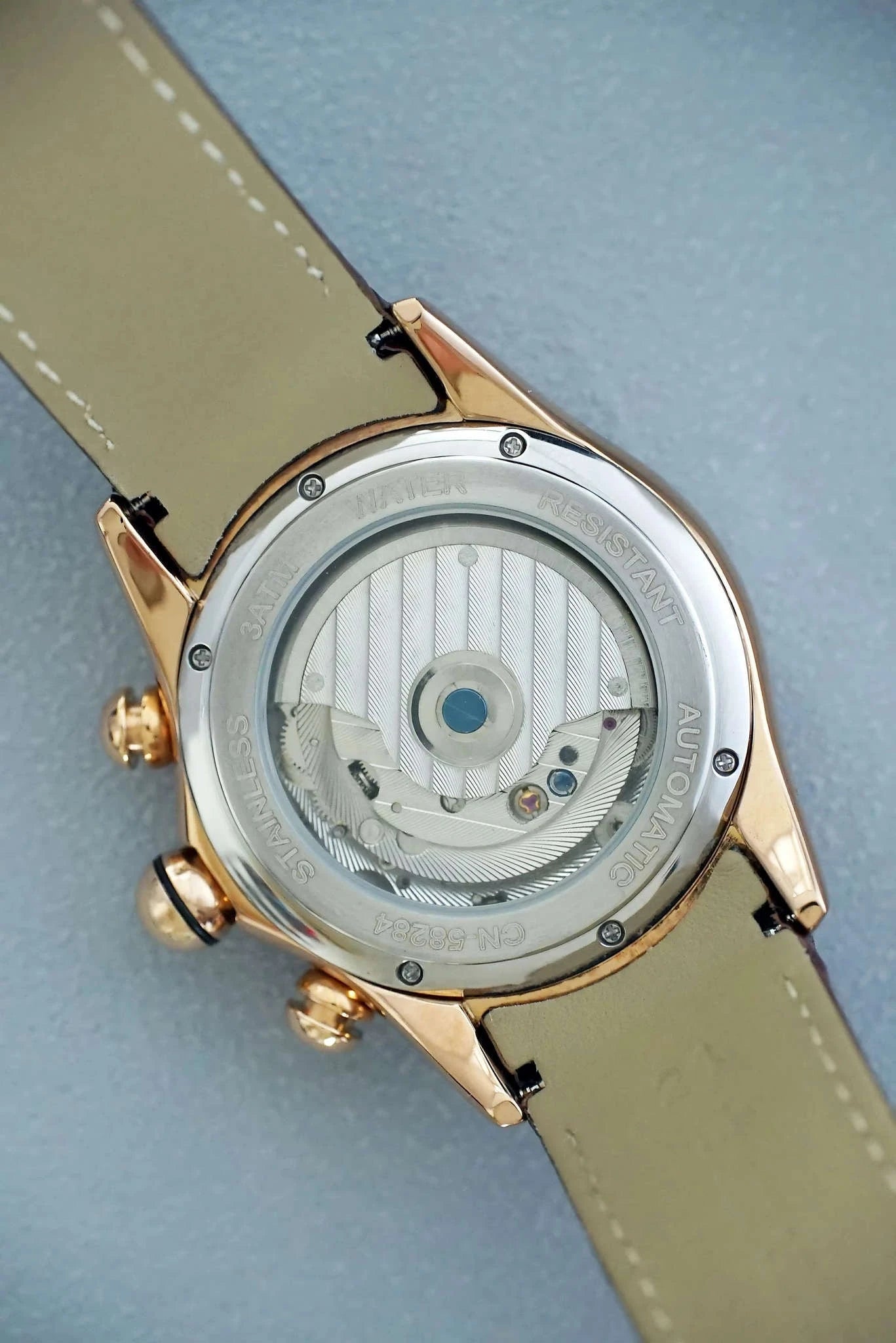 Automatic Skeleton Tourbillon Mechanical Watch with Leather Strap-Black Black Black