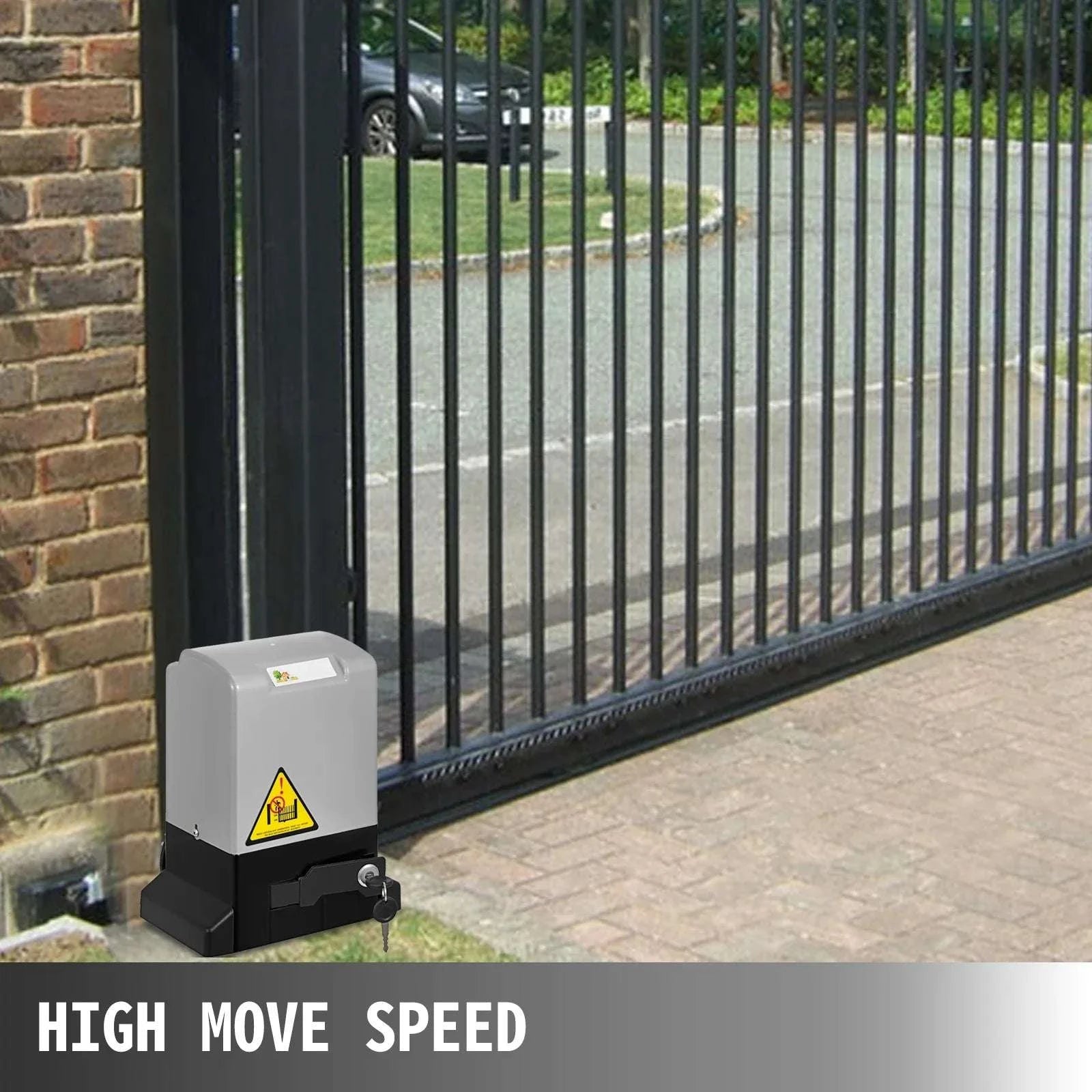 Automatic Sliding Gate Opener 1300lbs with Remote & 4m Rack Kit-CZECH REPUBLIC