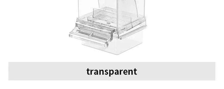 Automatic Spill-Proof Parrot Bird Feeder with Clear Acrylic-White