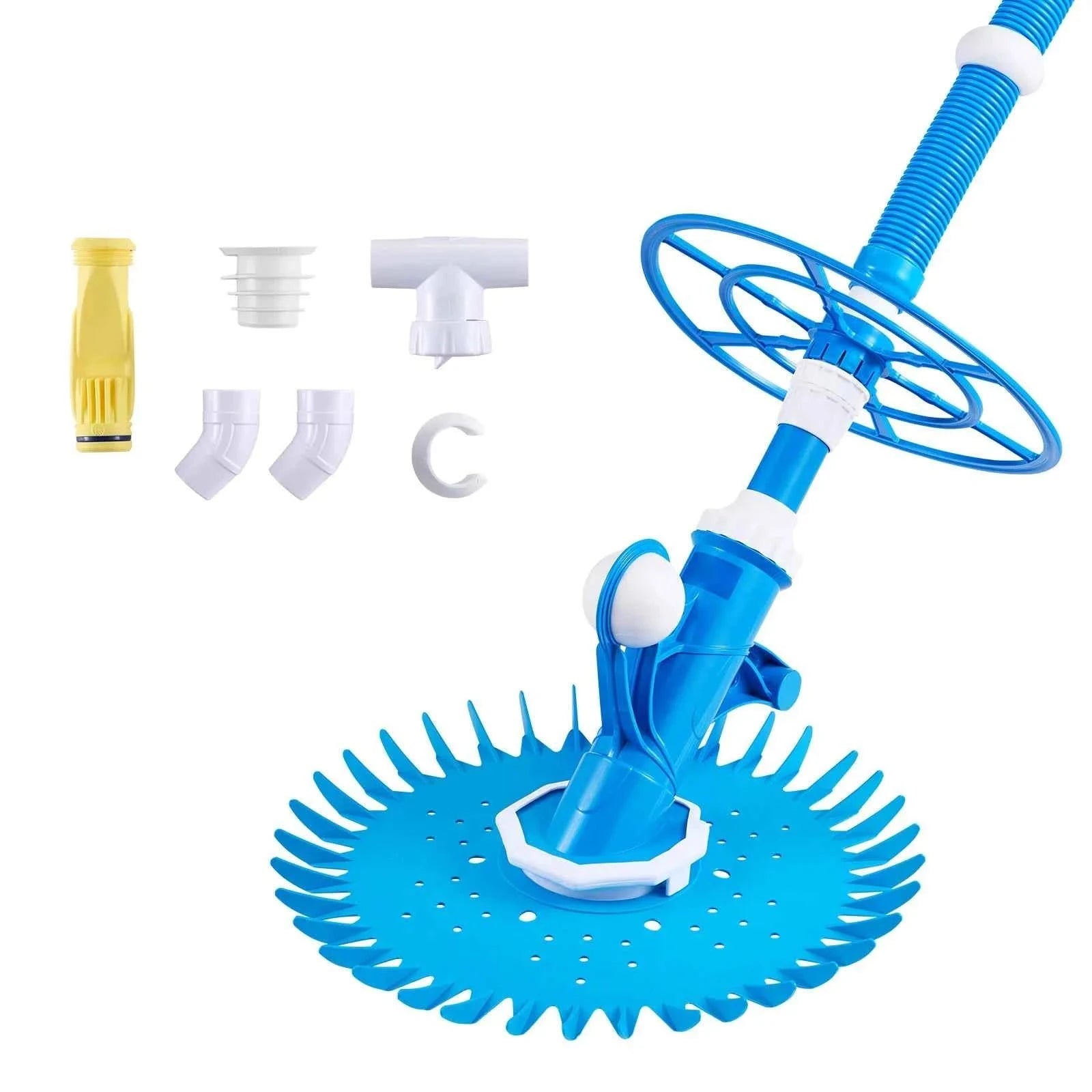 Automatic Suction Pool Cleaner with 12 Hoses for Pools Up to 20 x 35 ft-33ft / United States