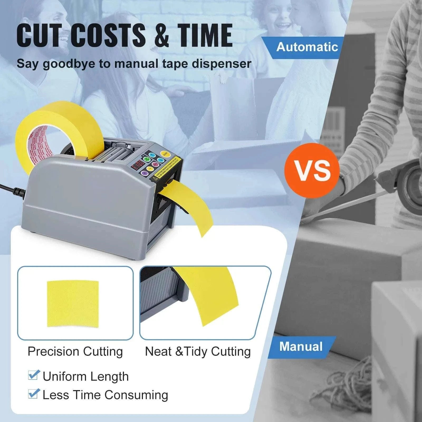 Automatic Tape Cutting Machine ZCUT-9 Electric Dispenser 6–60mm-ZCUT-9 / United States