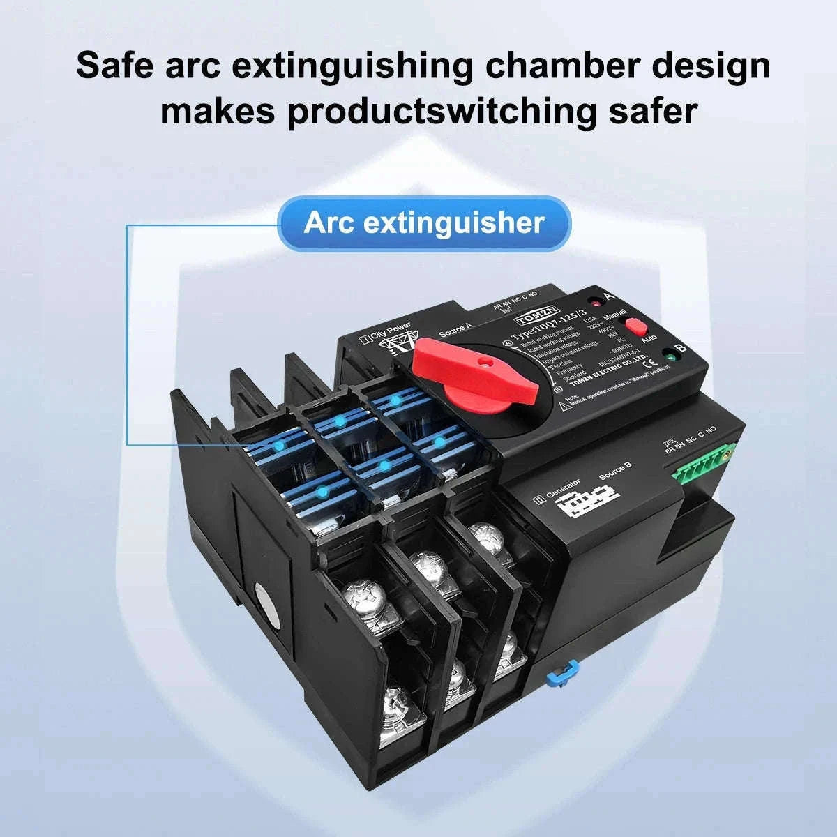 Automatic Transfer Switch for Dual Power Backup Control-125A / 4P