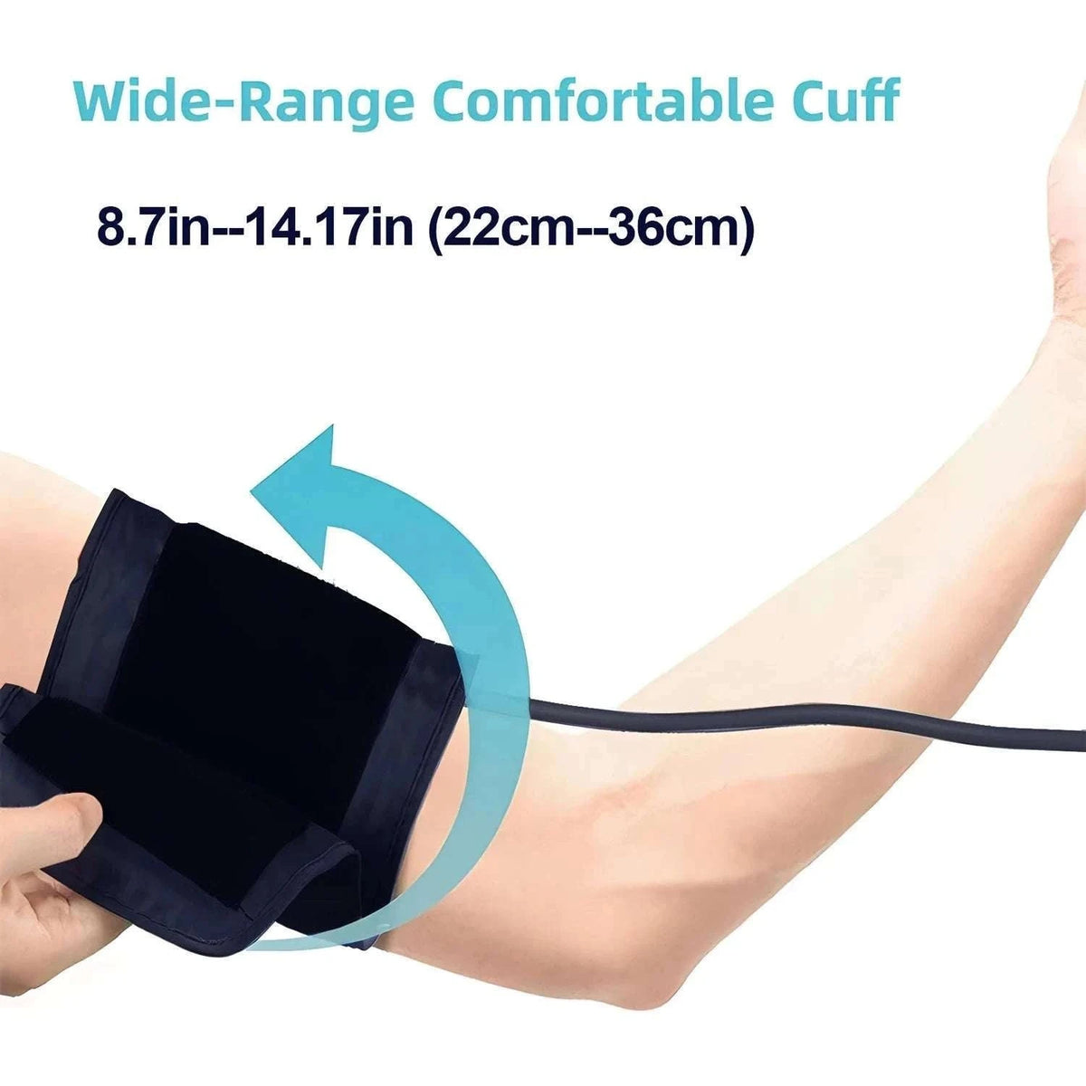 Automatic Upper Arm Blood Pressure Monitor Kit for Home Use-White
