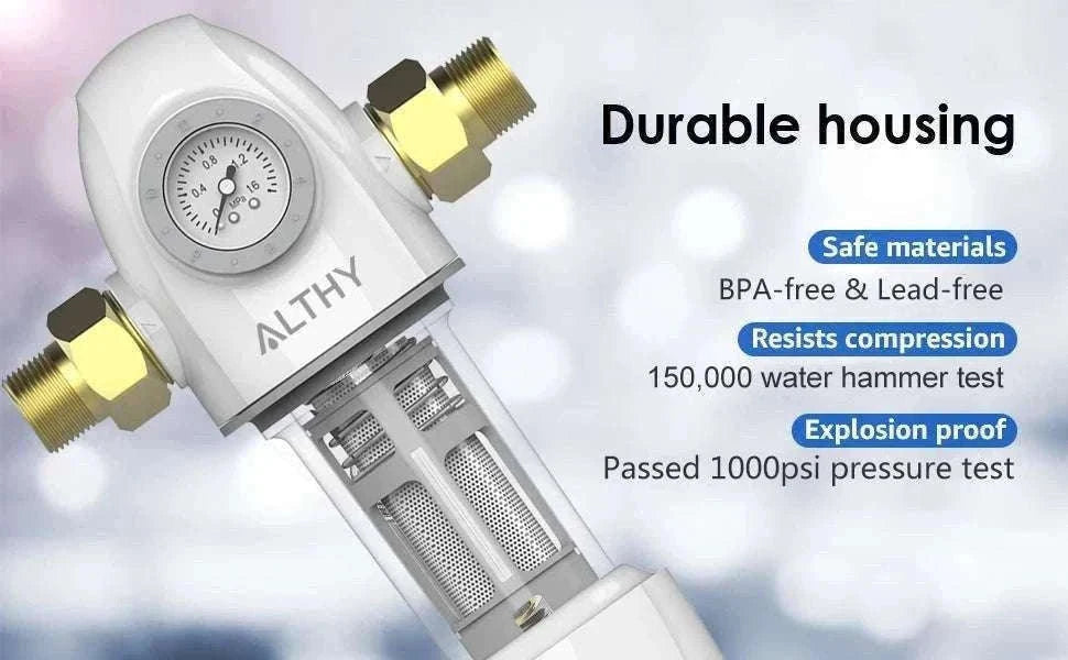 Automatic Whole House Water Prefilter with Backwash & 40μm Mesh-Host and Filter