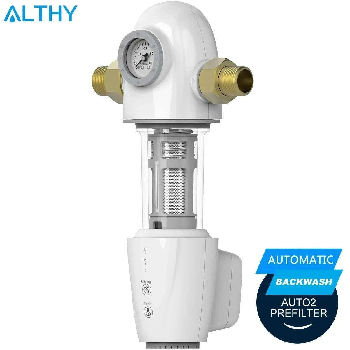 Automatic Whole House Water Prefilter with Backwash & 40μm Mesh-Host and Filter