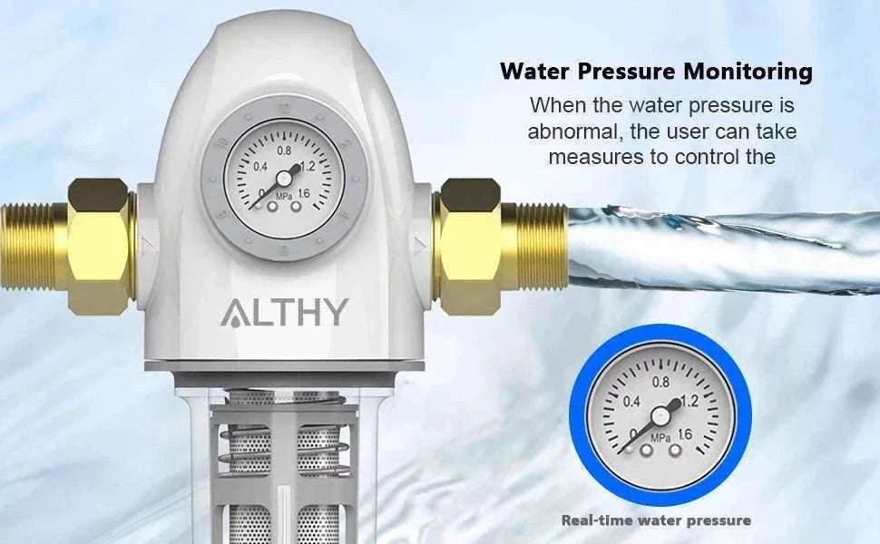 Automatic Whole House Water Prefilter with Backwash & 40μm Mesh-Host and Filter