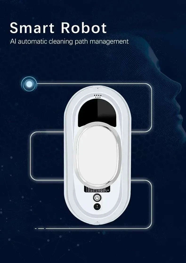 Automatic Window Cleaning Robot with Remote for High-Rise Glass-WHITE / EU