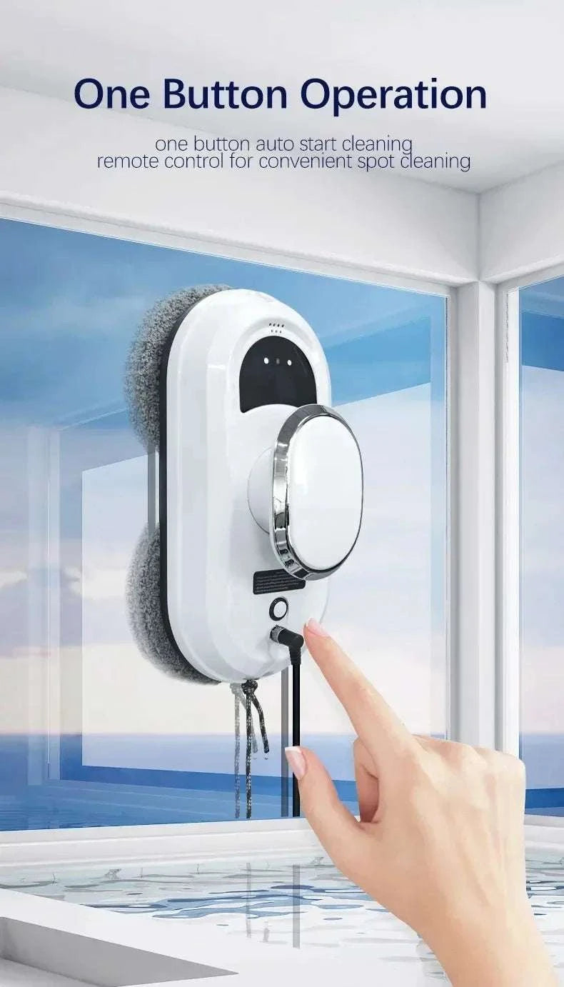 Automatic Window Cleaning Robot with Remote for High-Rise Glass-WHITE / EU