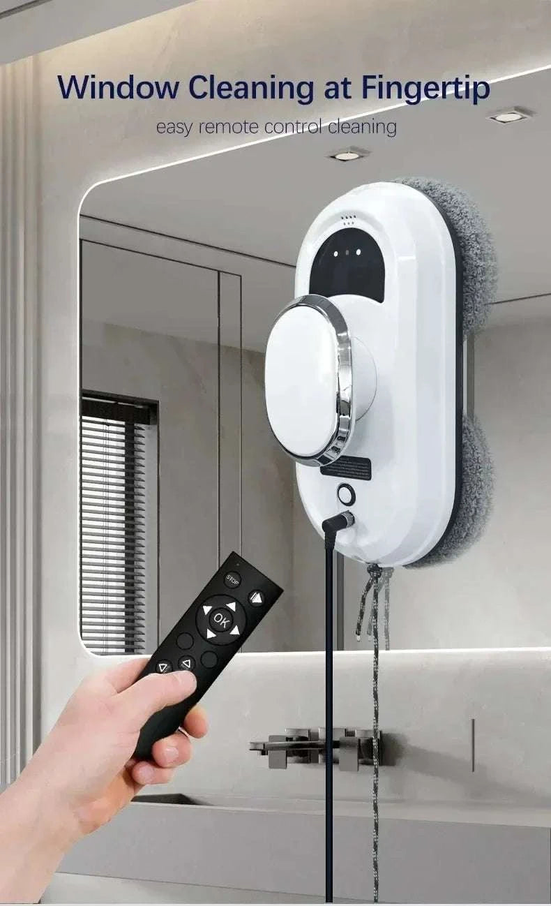 Automatic Window Cleaning Robot with Remote for High-Rise Glass-WHITE / EU