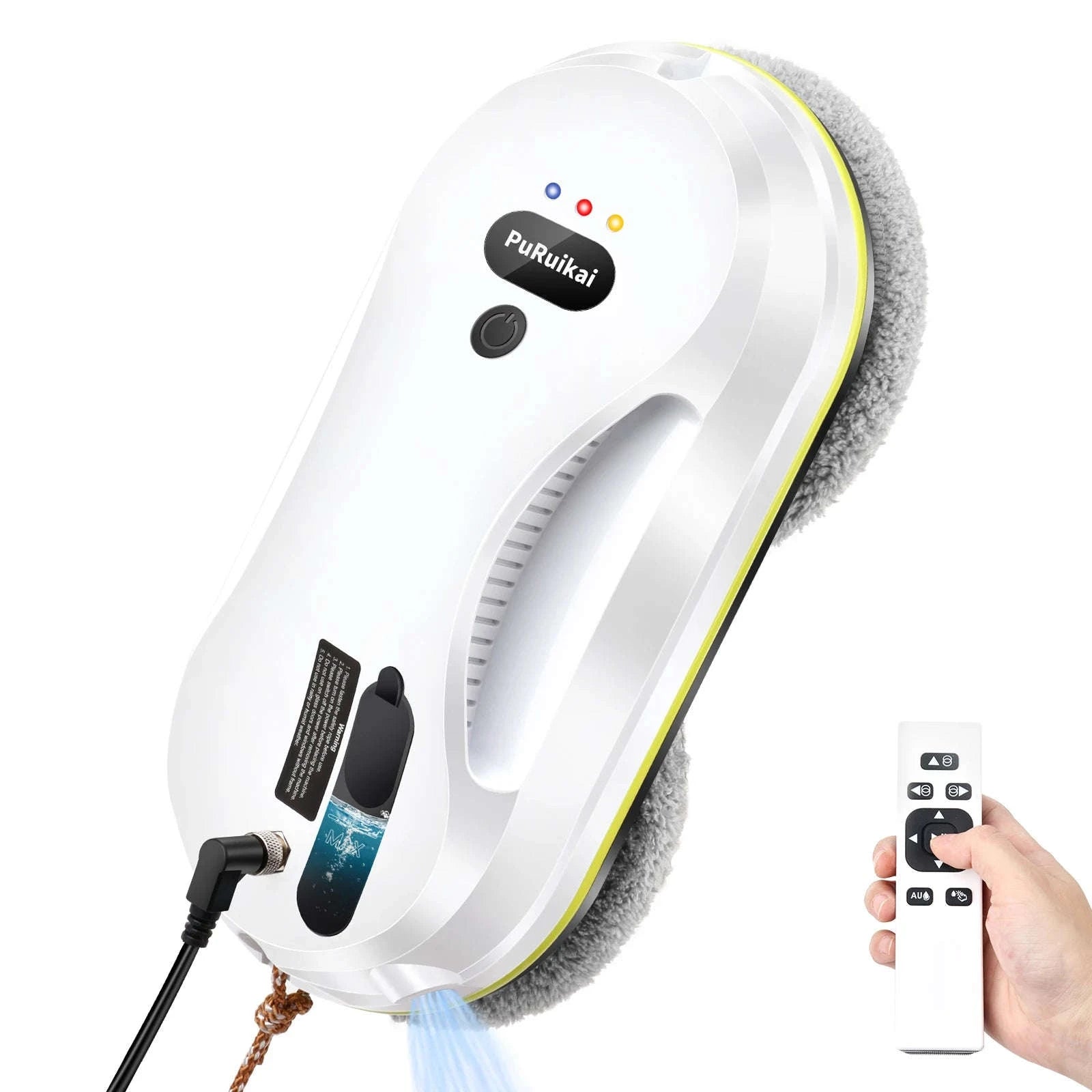 Automatic Window Cleaning Robot with Smart Water Spray-WHITE / AU / Australia|Yes