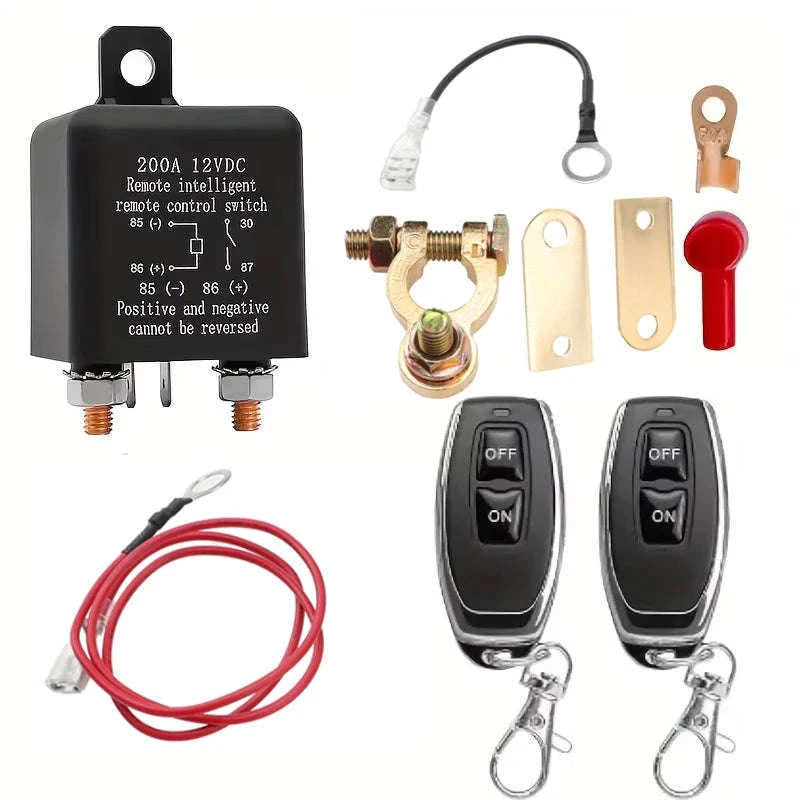 Automotive Relay Remote Car Battery Disconnect Anti‑Theft System-As picture