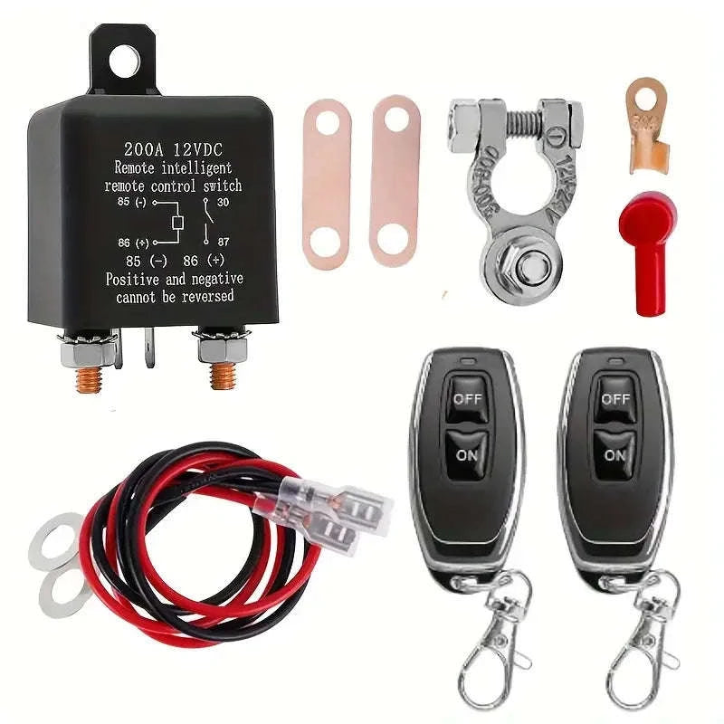 Automotive Relay Remote Car Battery Disconnect Anti‑Theft System-As picture
