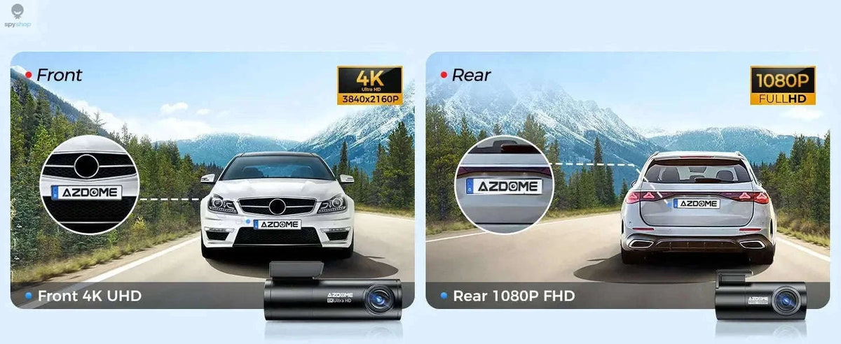 AZDOME M300S 4K Dual Dash Cam with GPS, WiFi & Voice Control-M300S Standard List / Saudi Arabia / Free 64GB TF Card