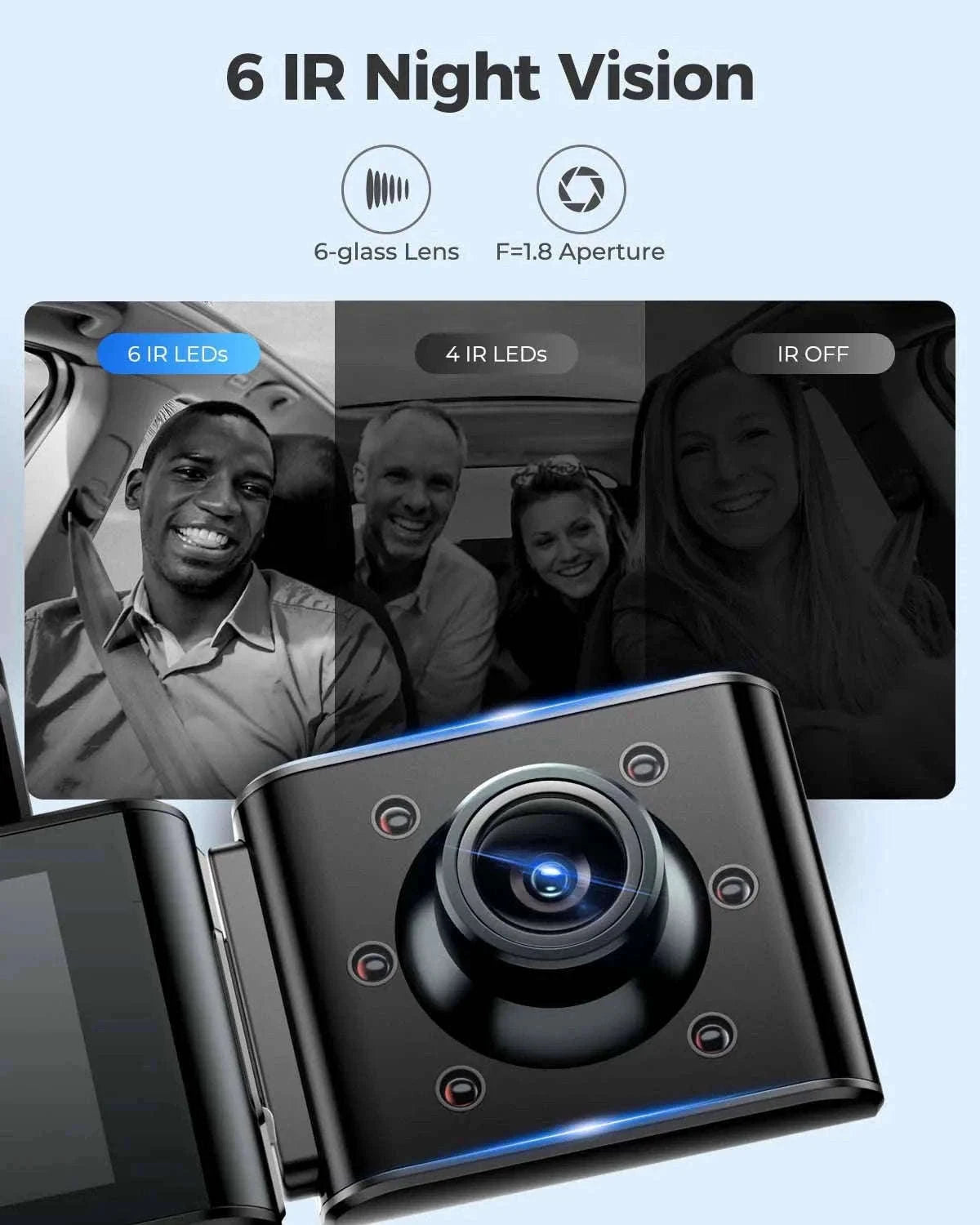 AZDOME M550 Pro 3-Channel Dash Cam with GPS & WiFi-M550 Pro (3CH) / Free 64G TF