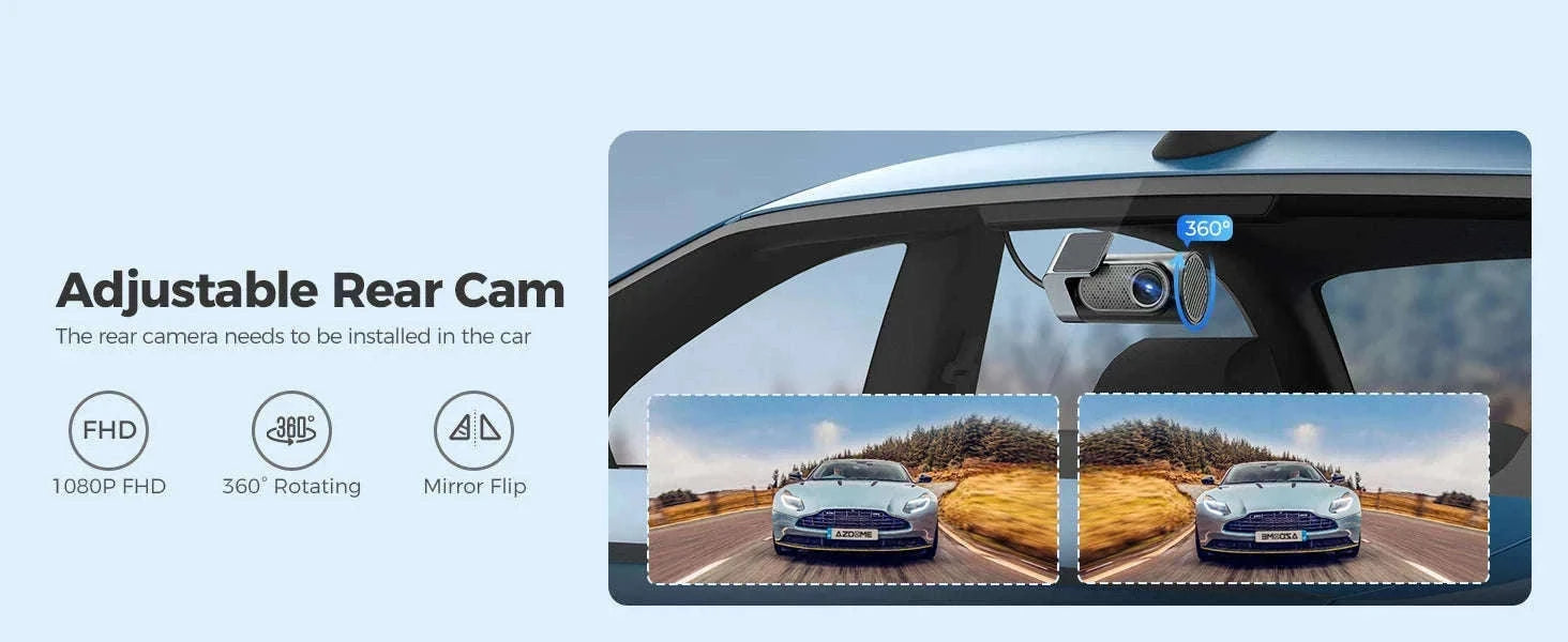 AZDOME M550 Pro 3-Channel Dash Cam with GPS & WiFi-M550 Pro (3CH) / Free 64G TF