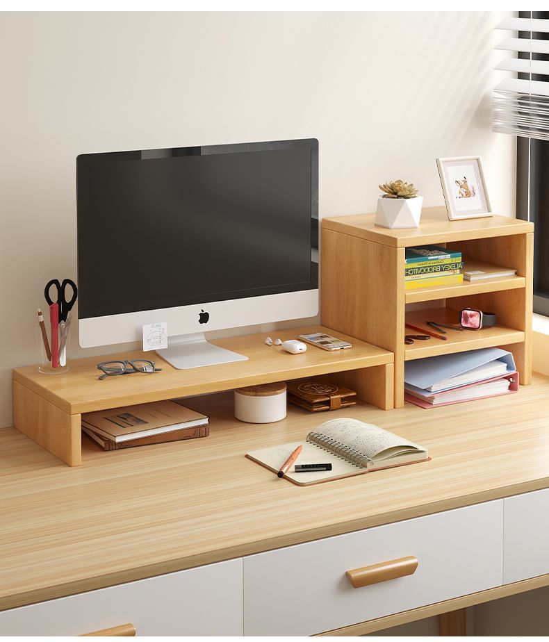 Monitorverhoger met opbergruimte – bureau-organizer voor laptop en scherm