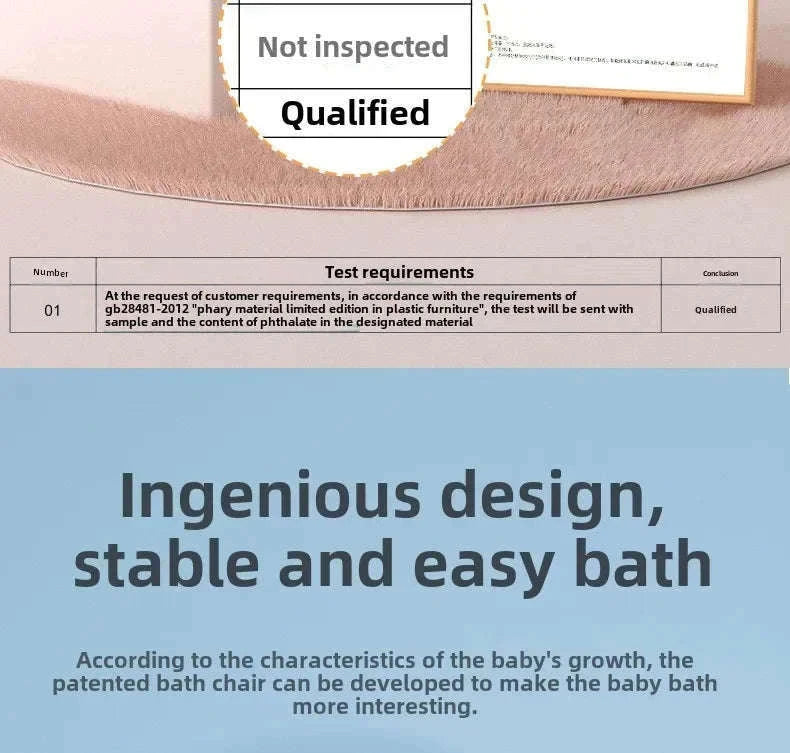 Baby Bathtub Seat for Steady, Comfortable Bath Time-Pink