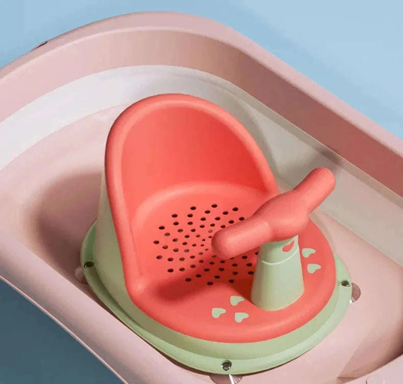 Baby Bathtub Seat for Steady, Comfortable Bath Time-Pink
