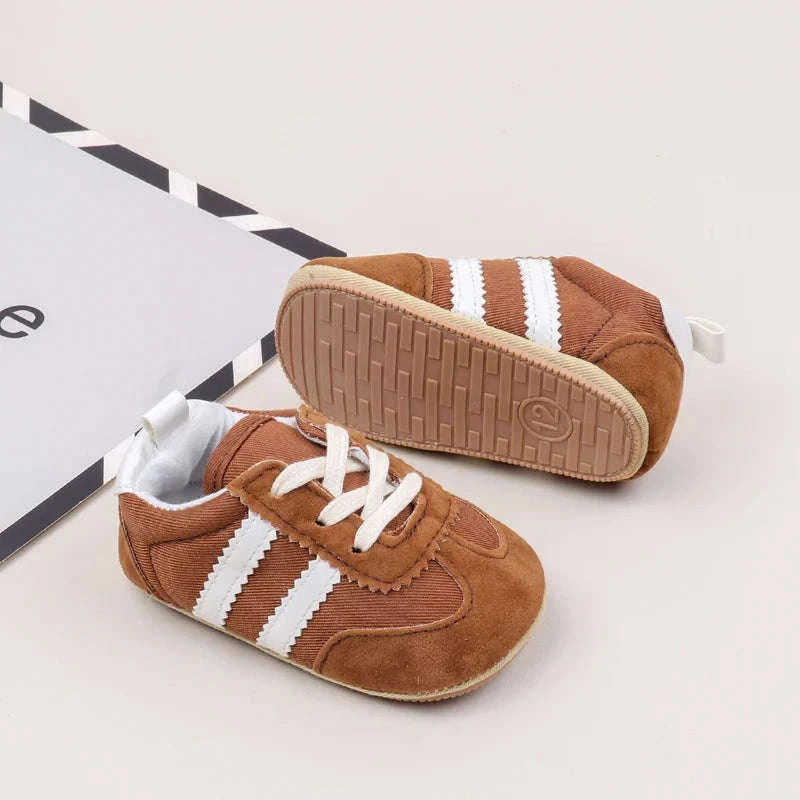 Baby Casual Sports Shoes with PVC Sole-camel / 0-6 Months