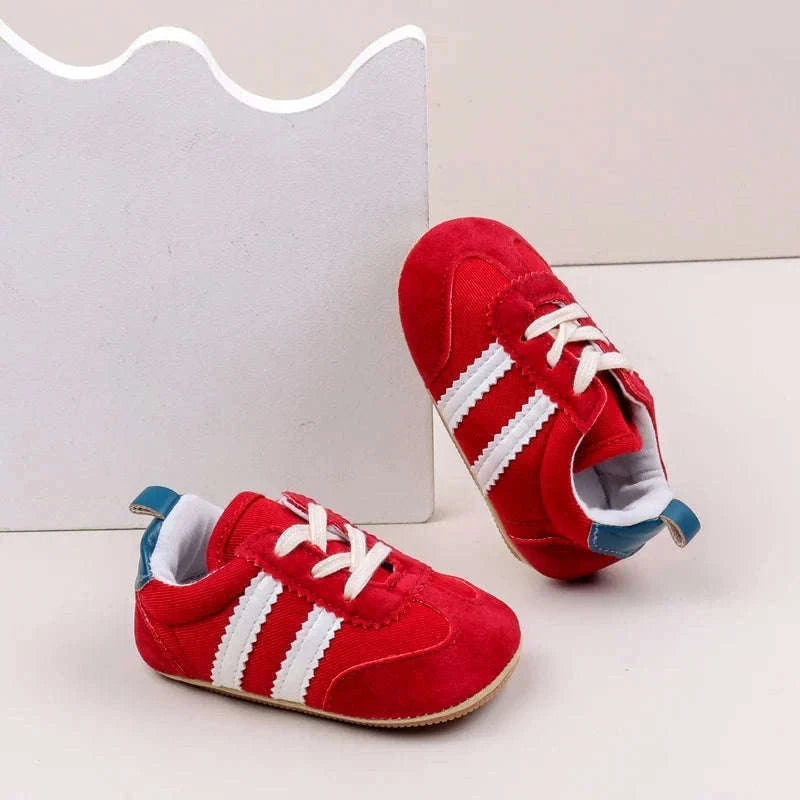 Baby First Walker Sports Shoes with Grippy PVC Sole-Red / 7-12 Months