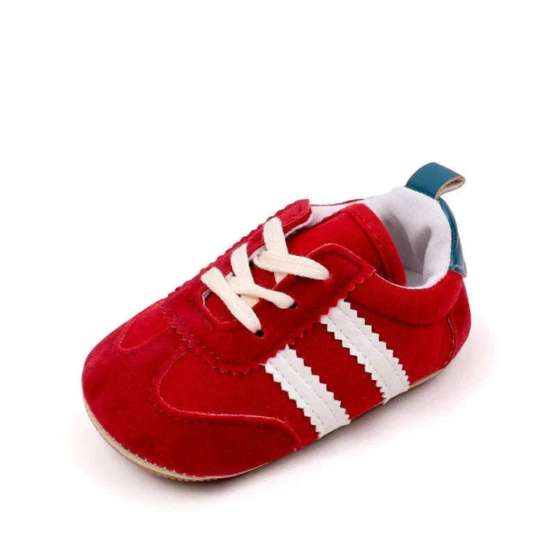 Baby First Walker Sports Shoes with Grippy PVC Sole-Red / 7-12 Months