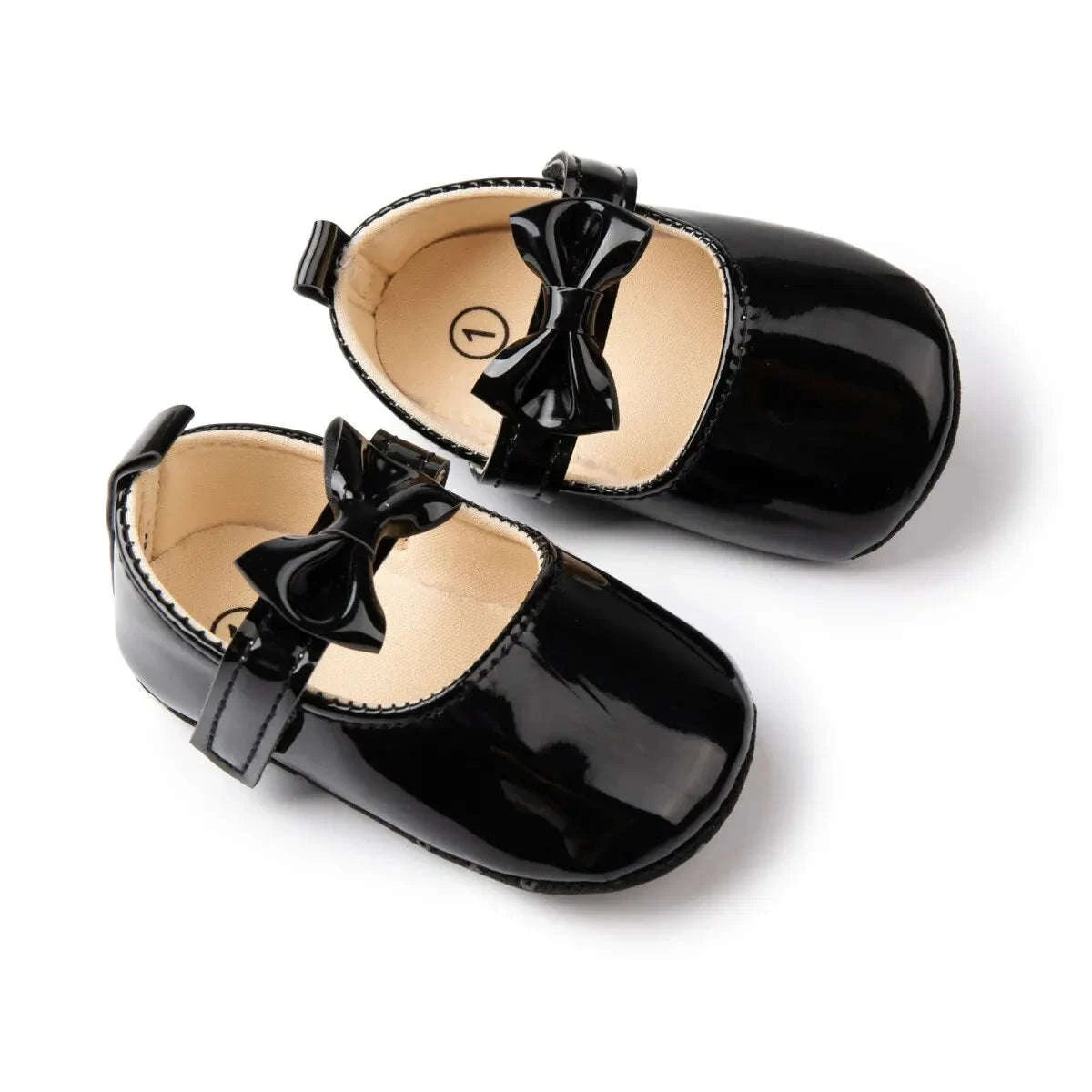 Baby Girl Dress Shoes with Bowknot Soft Sole Princess Style-black / 11