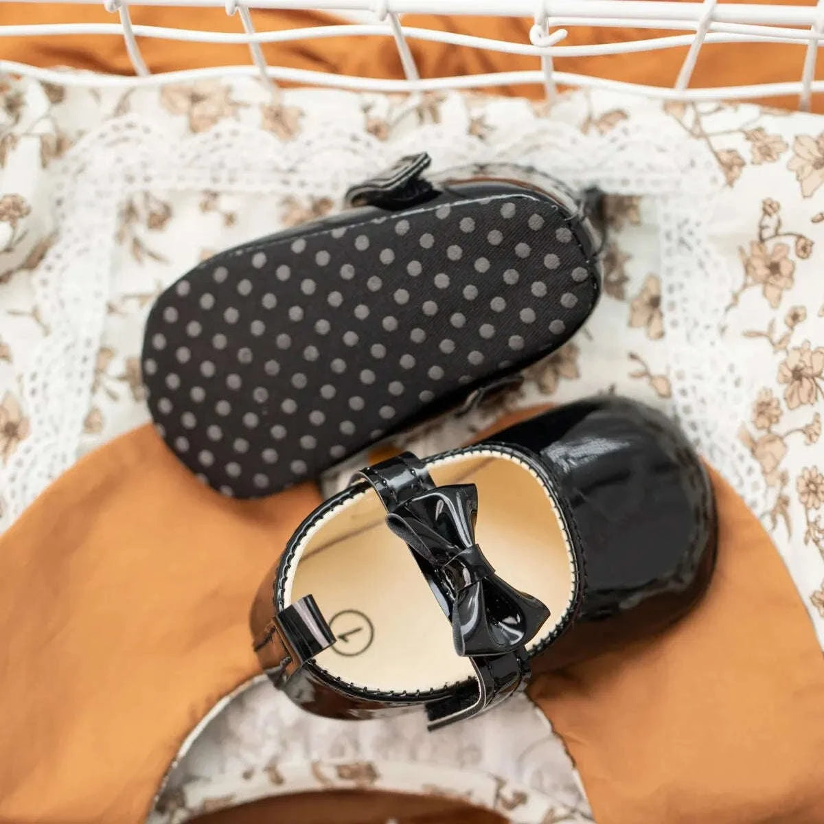 Baby Girl Dress Shoes with Bowknot Soft Sole Princess Style-black / 11