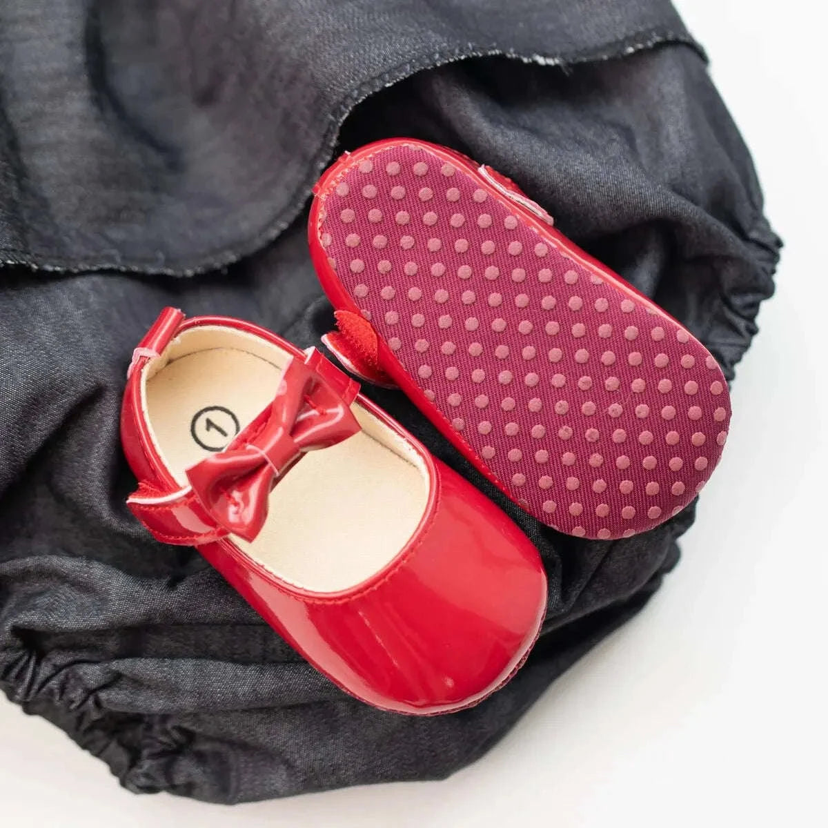 Baby Girl Dress Shoes with Bowknot Soft Sole Princess Style-black / 11