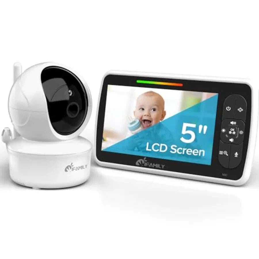 Baby Monitor with 5 Screen, 1080P Video, 30H Battery, No WiFi-United States / 1Camera