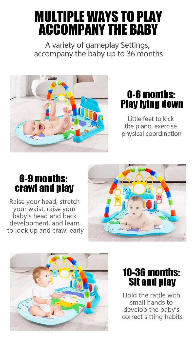 Baby Play Gym with Music Piano and Activity Toys-21