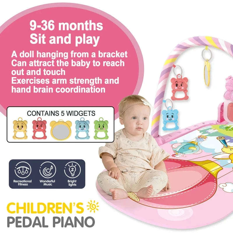 Baby Play Gym with Music Piano and Activity Toys-21