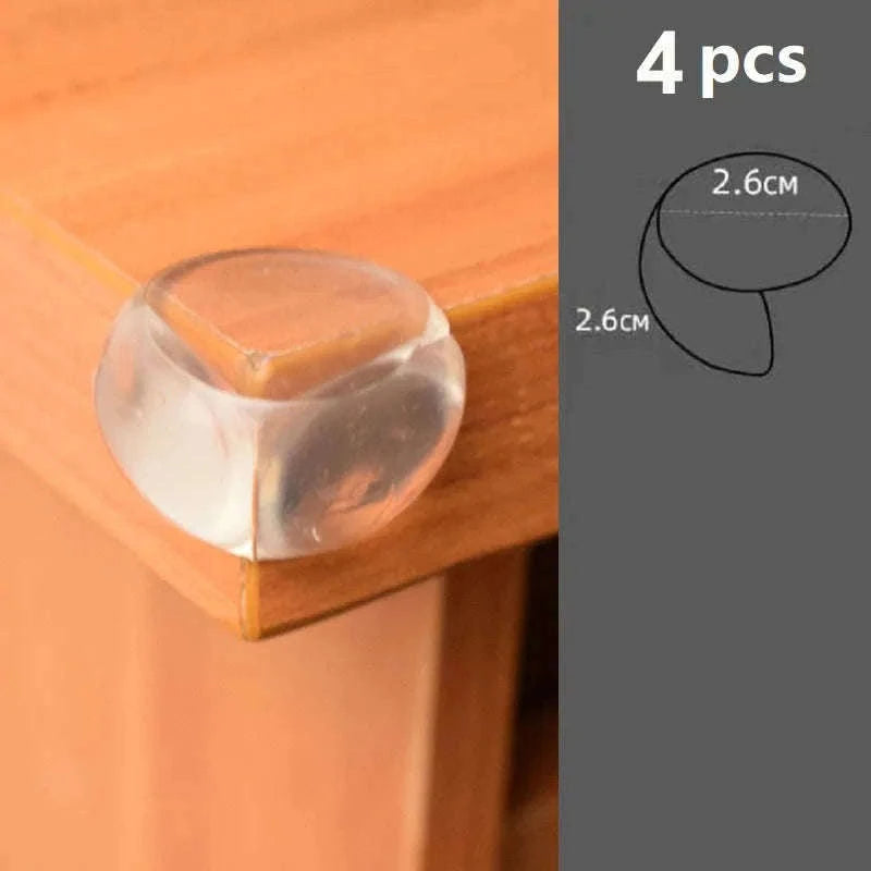 Baby Safety Silicone Corner Protectors for Sharp Furniture Edges-round-4pcs