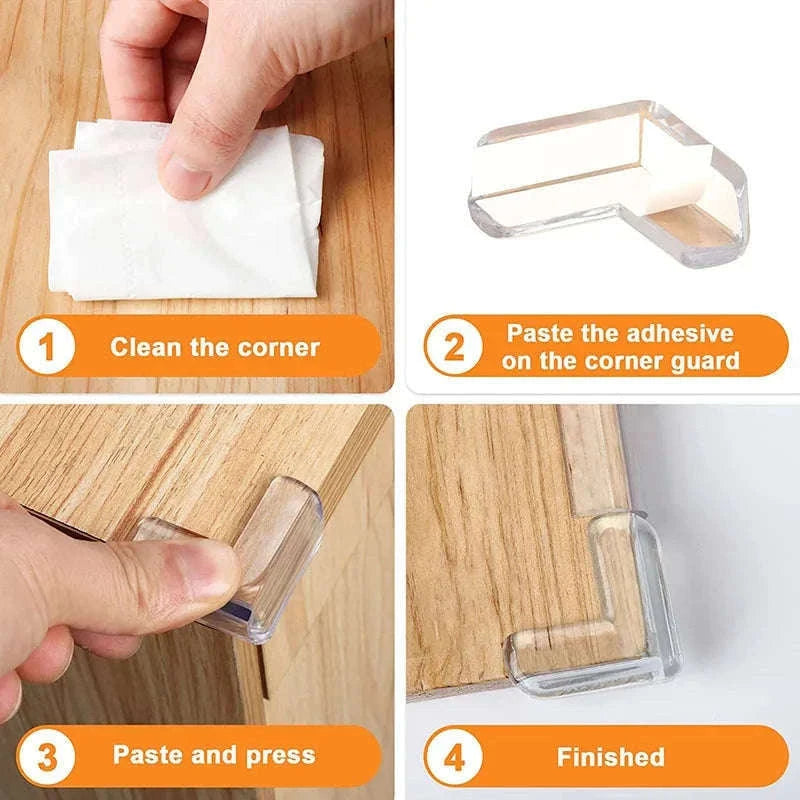 Baby Safety Silicone Corner Protectors for Sharp Furniture Edges-round-4pcs