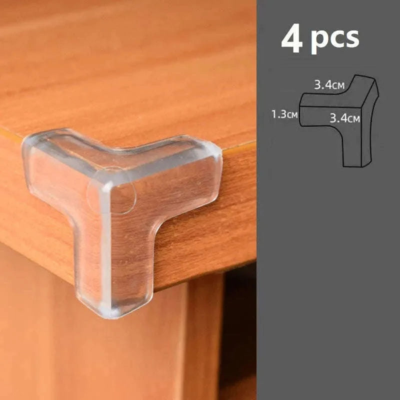 Baby Safety Silicone Corner Protectors for Sharp Furniture Edges-round-4pcs