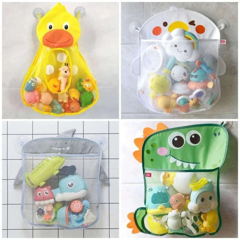 Baby Shower Toy Storage Bag for Tidy Bath Time Storage-C122-White 34X45cm