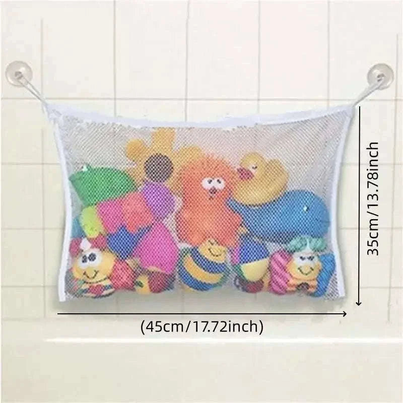 Baby Shower Toy Storage Bag for Tidy Bath Time Storage-C122-White 34X45cm