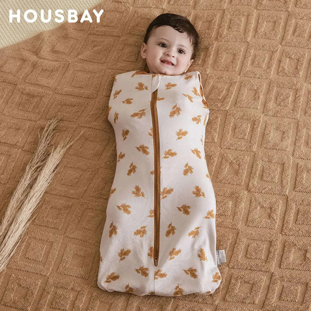 Baby Sleeping Bag Newborn Swaddle Thin Cotton Sack-dandelion / 65cm(3-6M)