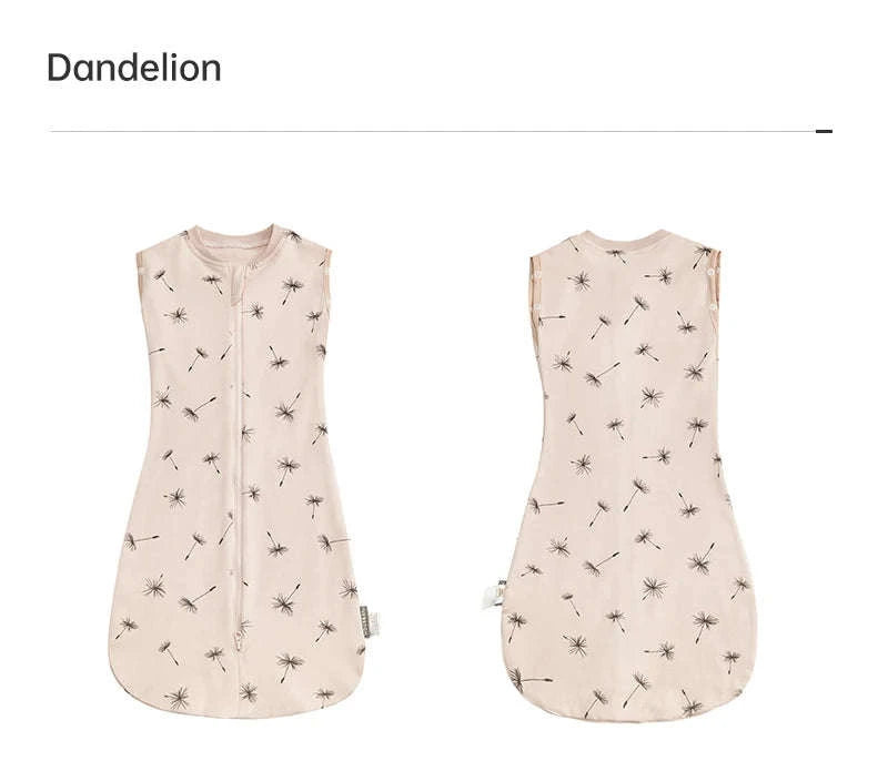 Baby Sleeping Bag Newborn Swaddle Thin Cotton Sack-dandelion / 65cm(3-6M)