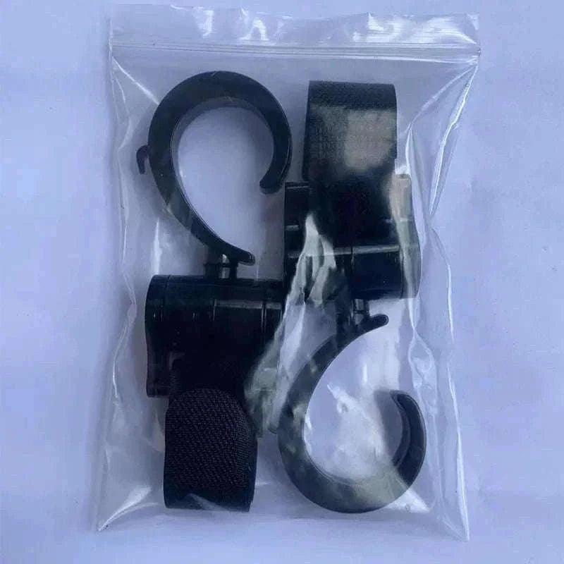 Baby Stroller Hook for Hands-Free Carrying and Easy Organization-black