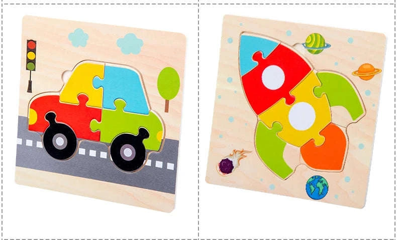 Baby Wooden 3D Puzzle Animal Tangram Toy-AV-18