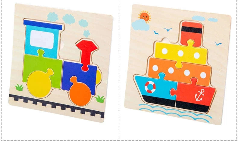 Baby Wooden 3D Puzzle Animal Tangram Toy-AV-18