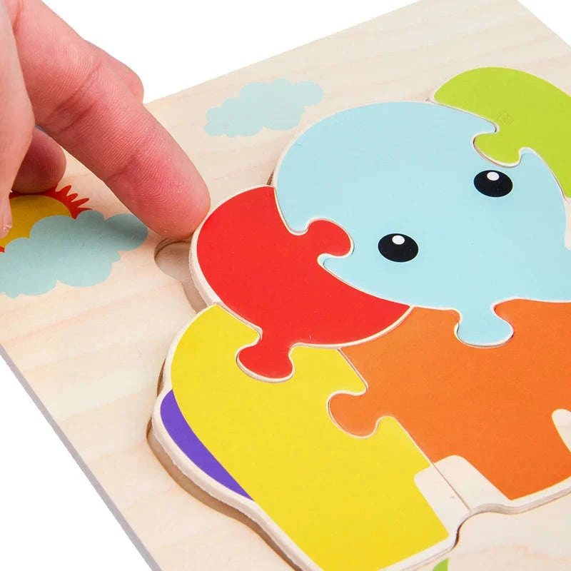 Baby Wooden 3D Puzzle Animal Tangram Toy-AV-18