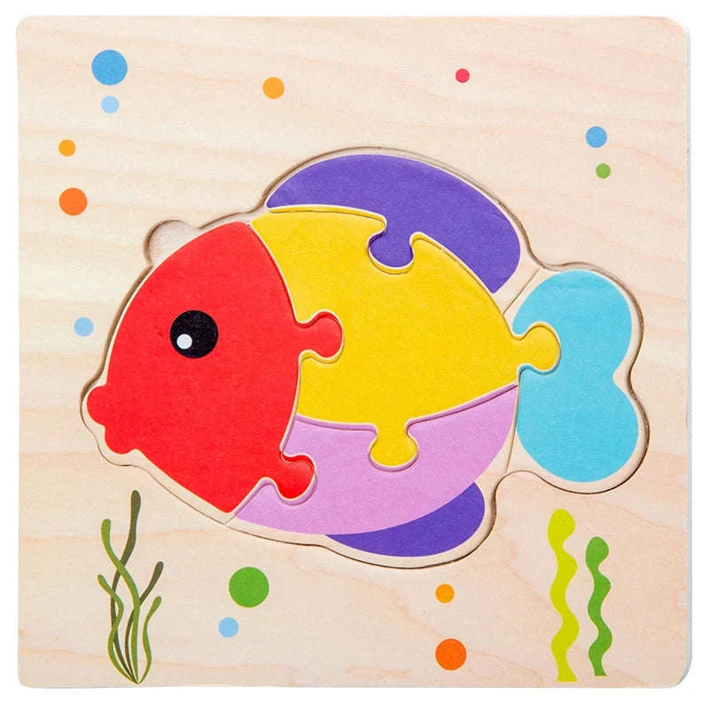 Baby Wooden 3D Puzzle Animal Tangram Toy-AV-18