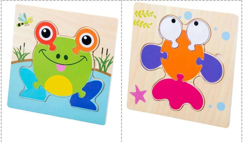 Baby Wooden 3D Puzzle Animal Tangram Toy-AV-18
