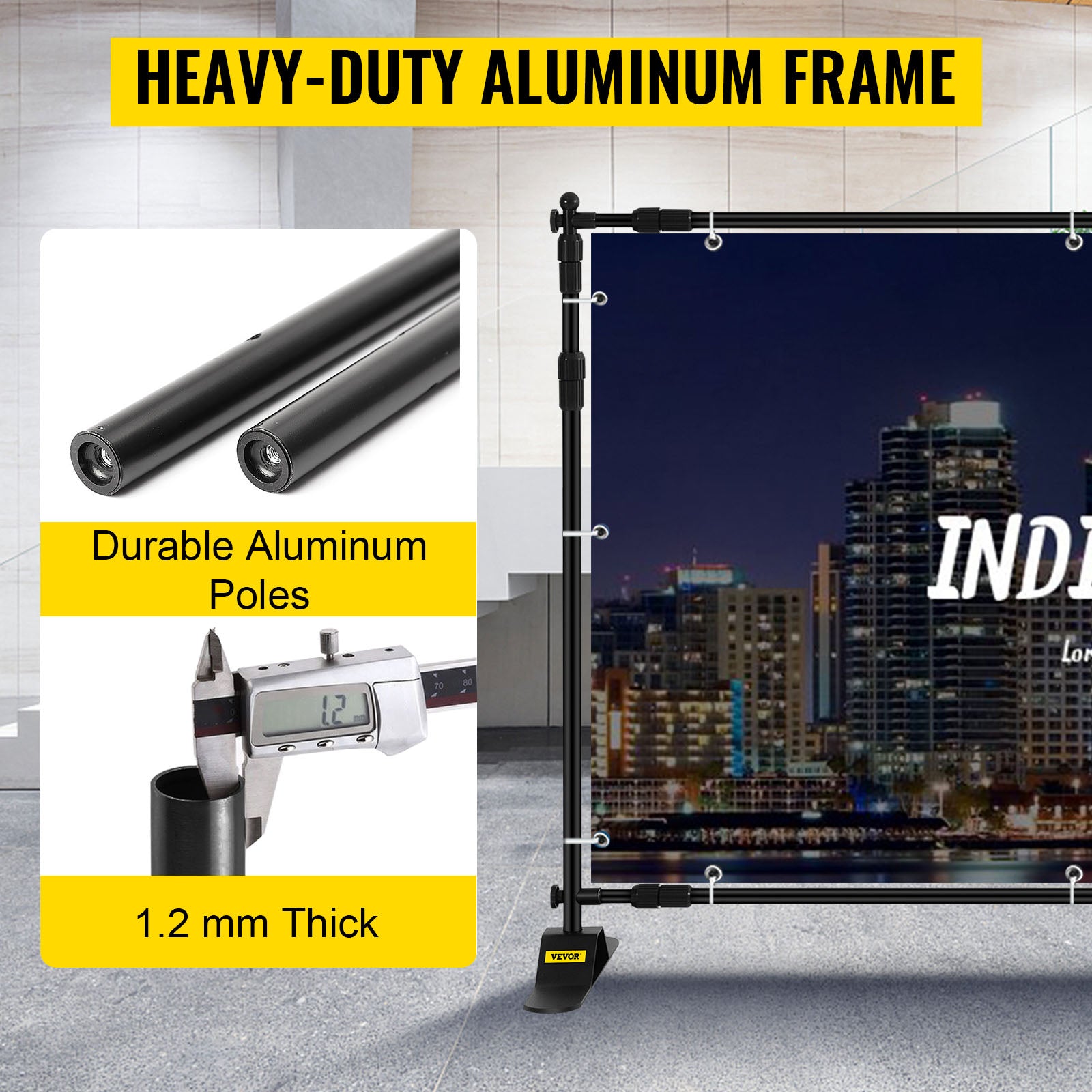 Adjustable Backdrop Stand 8x8FT / 10x8FT for Events & Photography