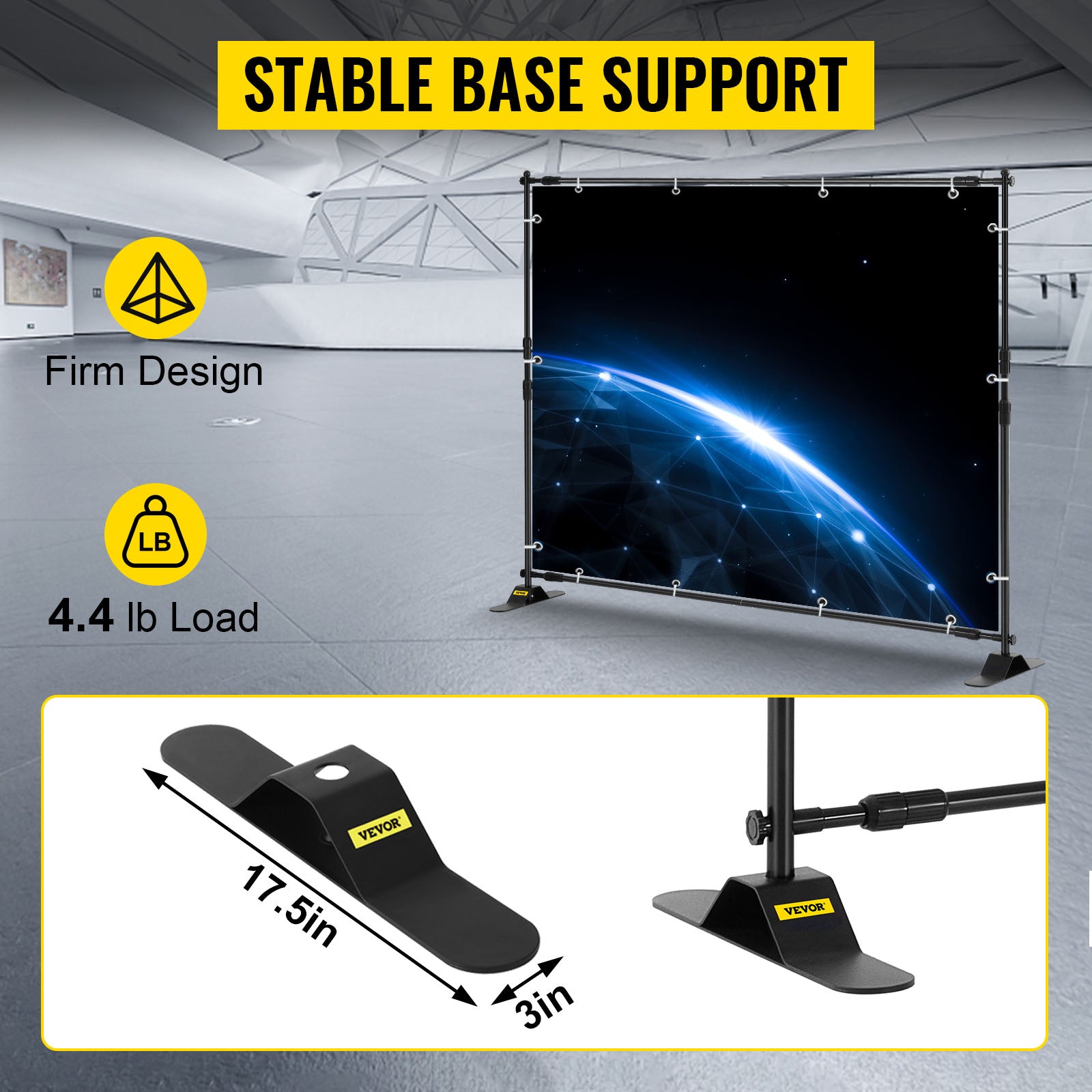 Adjustable Backdrop Stand 8x8FT / 10x8FT for Events & Photography