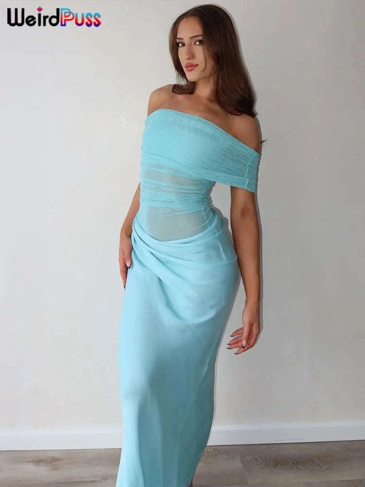 Backless Short Sleeve Floor-Length Dress-Claret / L / CHINA