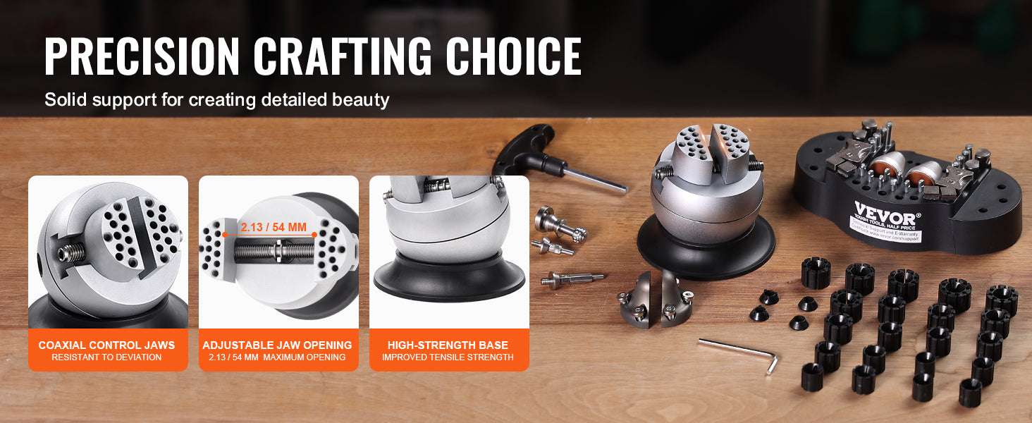 Ball Vise Engraving Block with 360° Rotation for Jewelry Work-3in 70PCs / United States