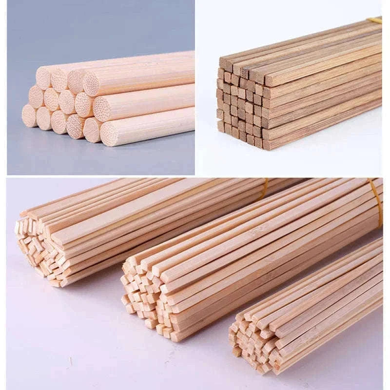 Bamboo Wood Model Material Set for DIY Crafting-5x5x200 SW84585-05